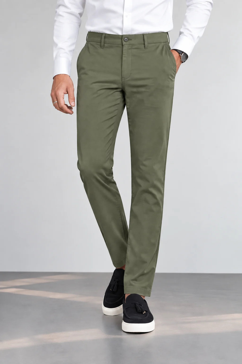 Green Cotton Chino