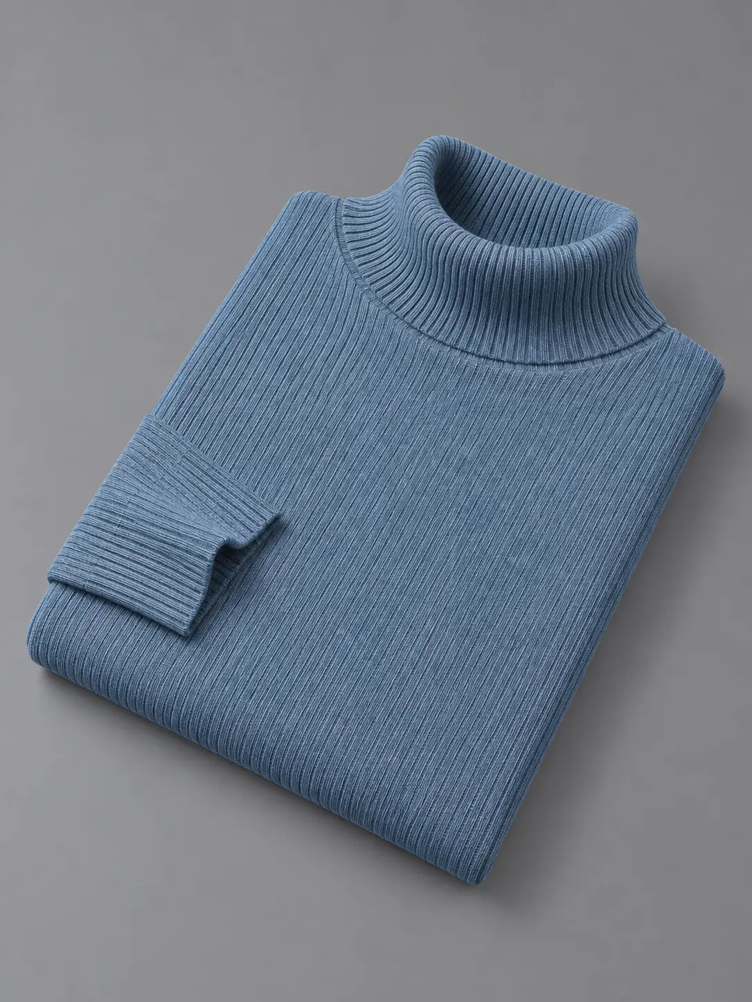 Ribbed Highneck | Slate Blue | Unisex