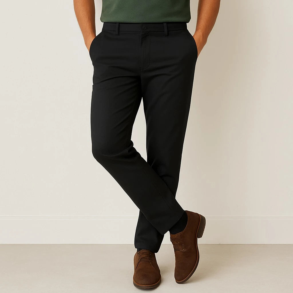 Black Cotton Chino