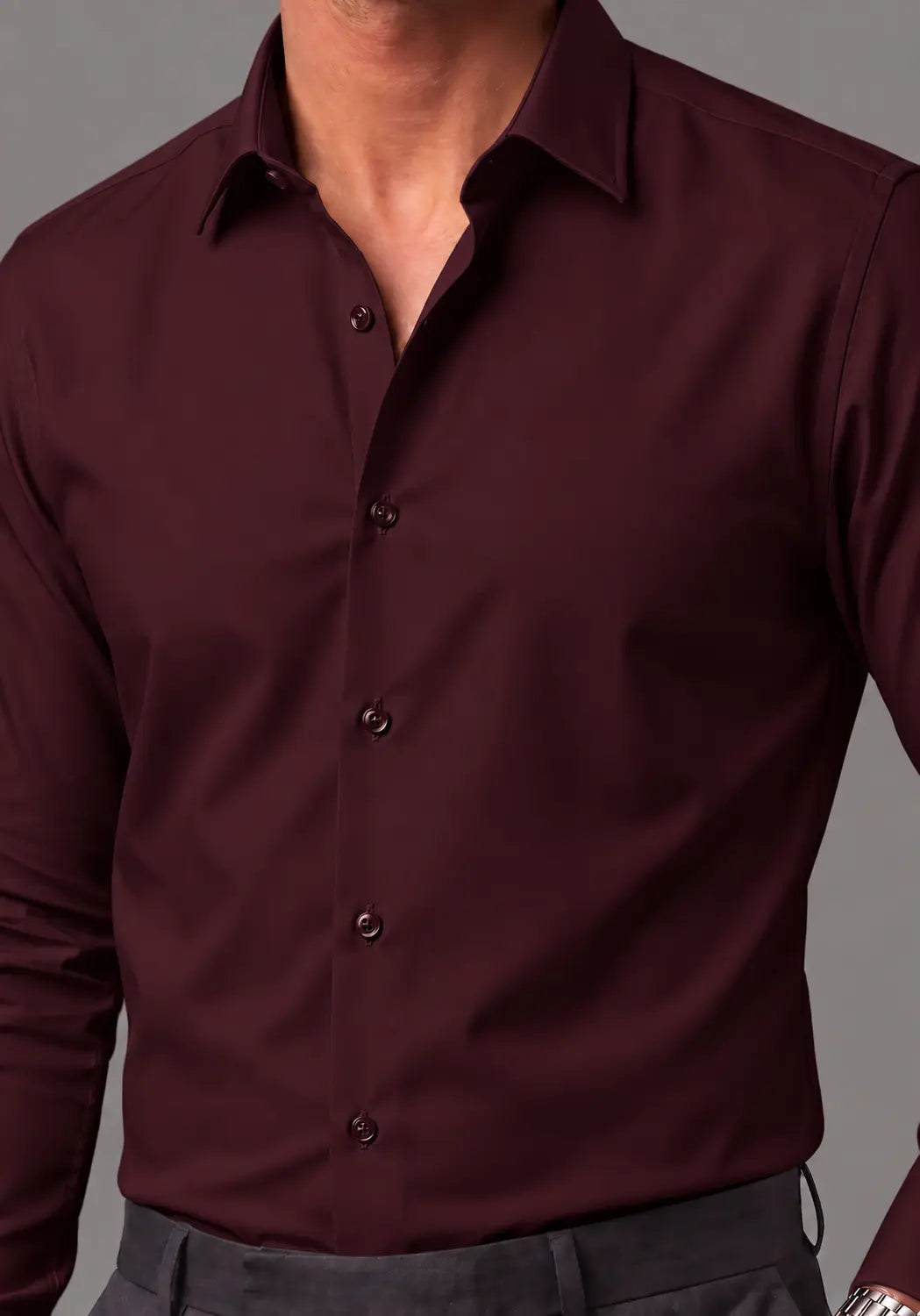 Maroon Dress Shirt