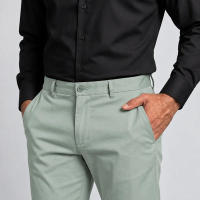 Soft Sage Green Cotton Chino