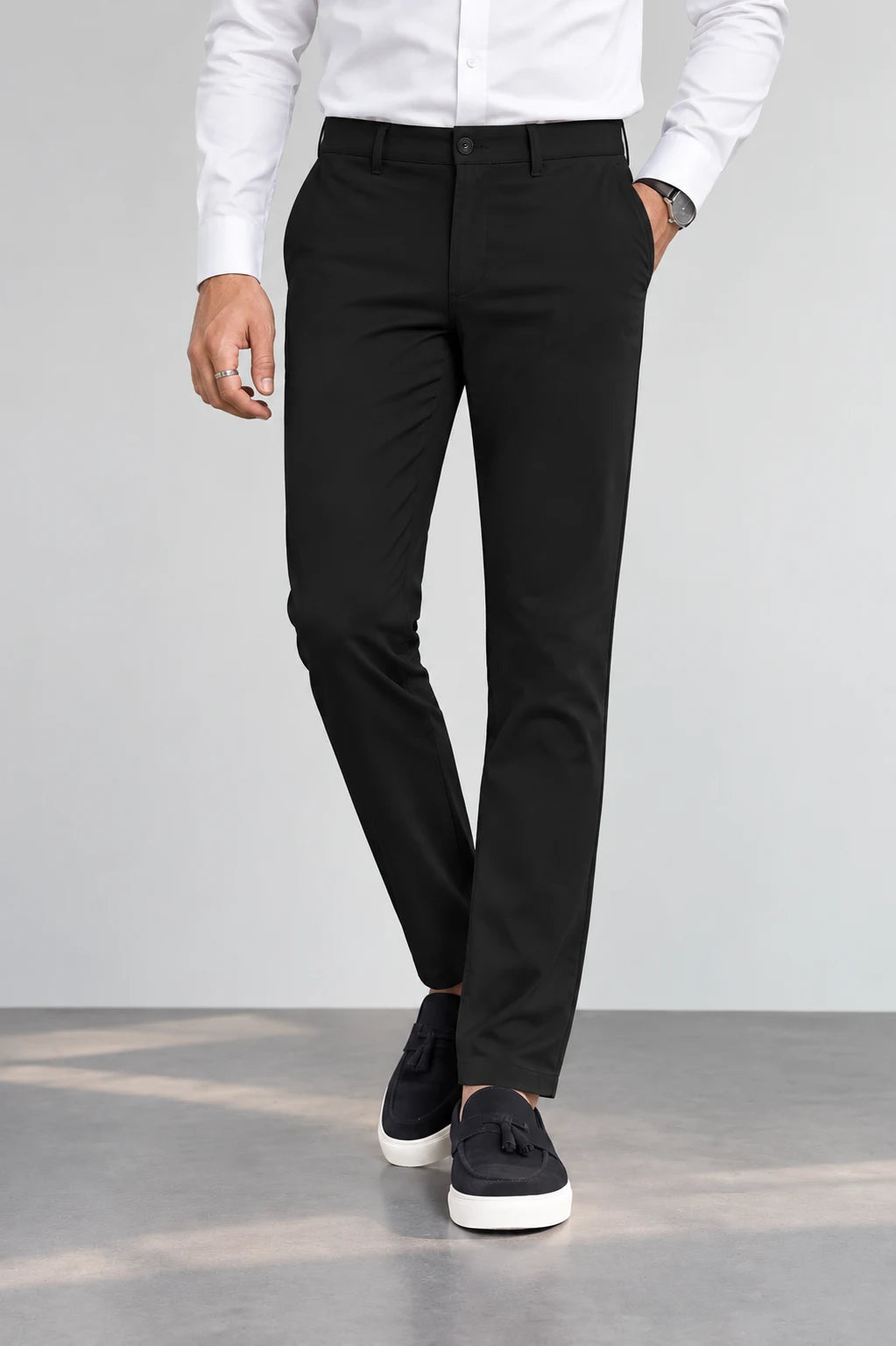 Premium Black Cotton Chino