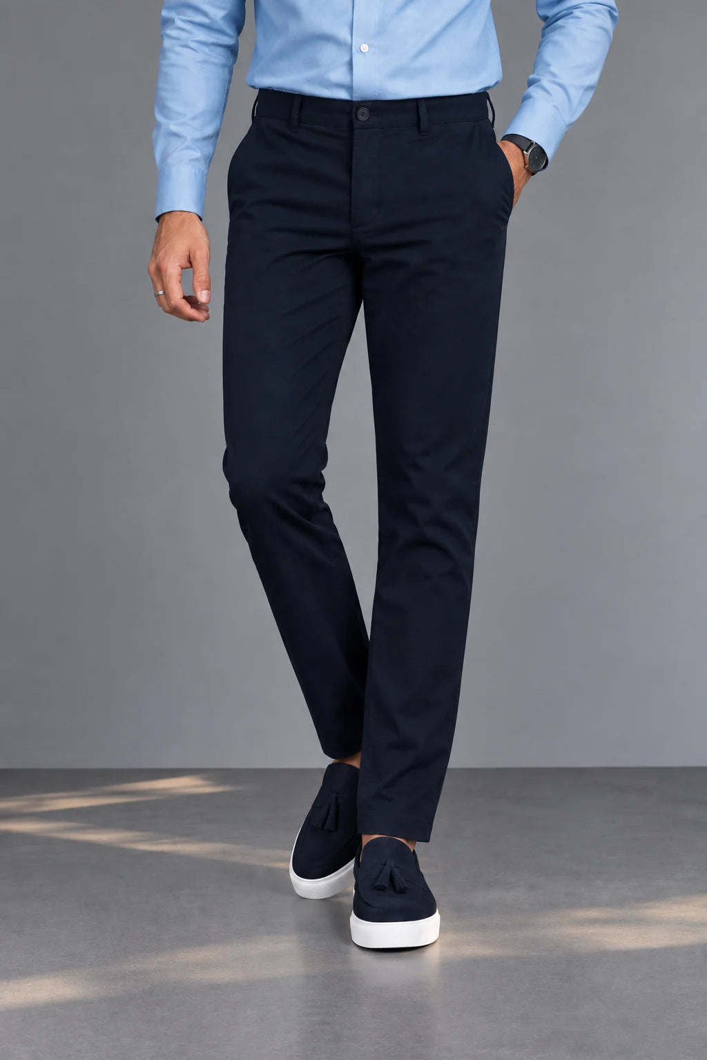 Navy Blue Cotton Chino