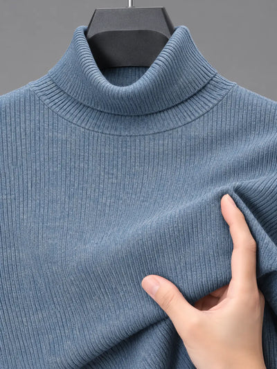 Ribbed Highneck | Slate Blue | Unisex