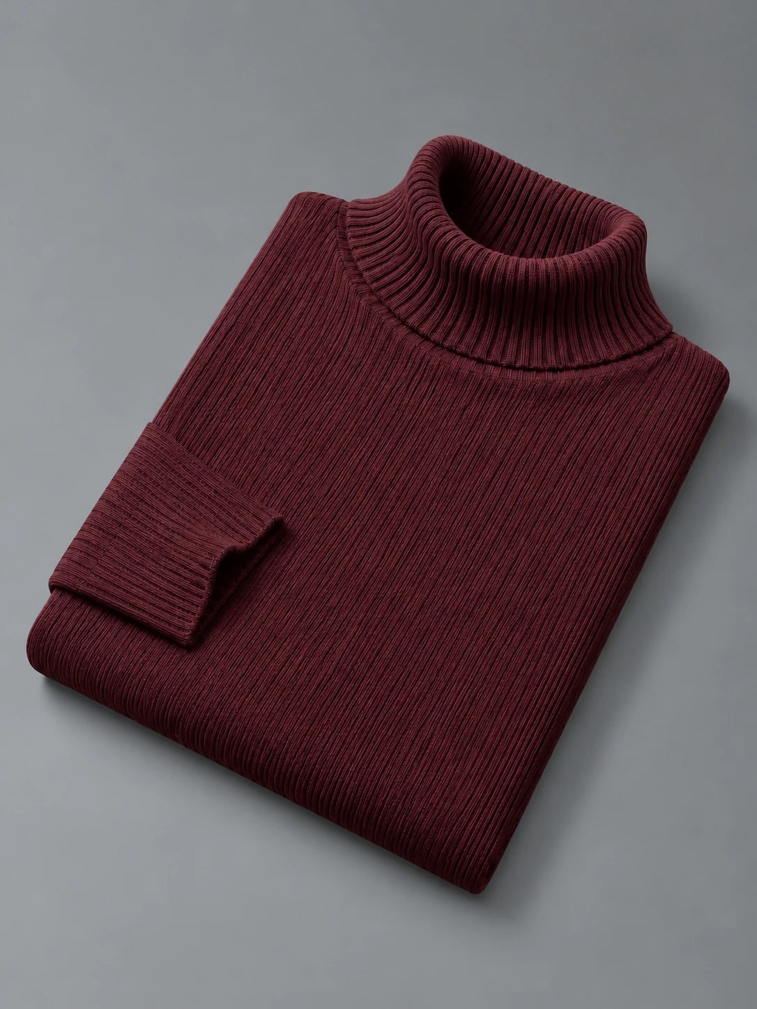 Ribbed Highneck | Maroon | Unisex