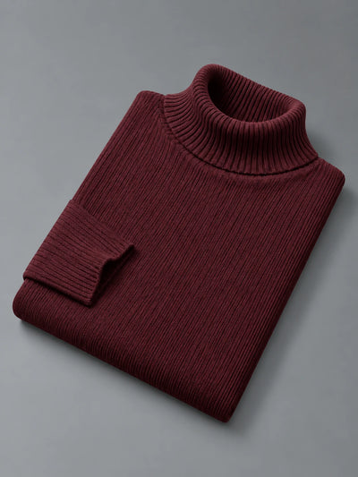 Ribbed Highneck | Maroon | Unisex