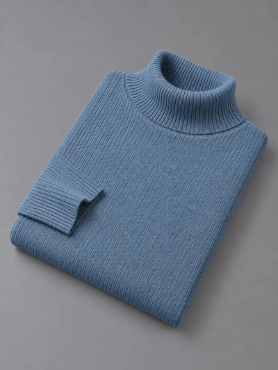 Ribbed Highneck | Slate Blue | Unisex
