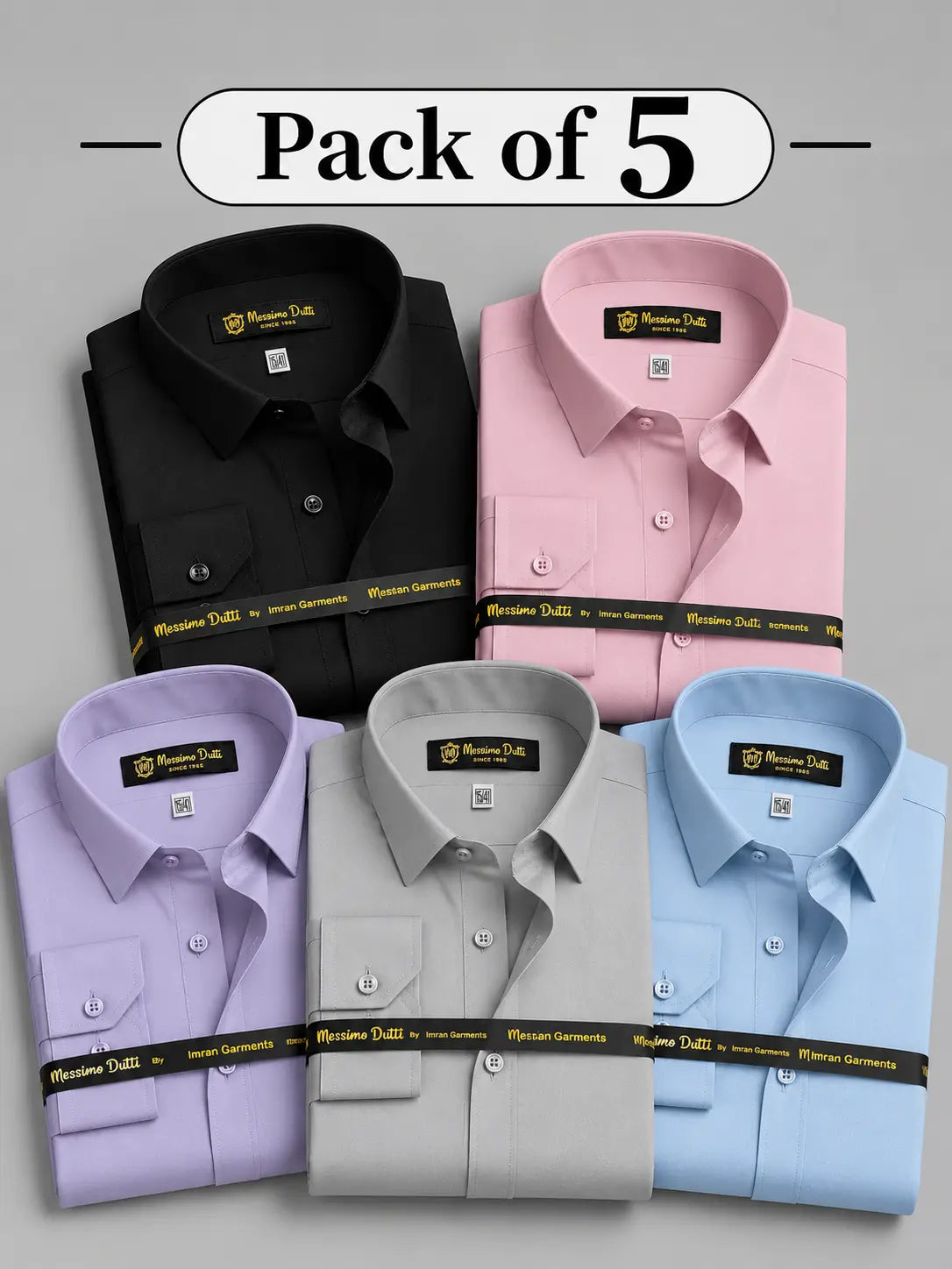 Pack of 5 - Dress Shirts