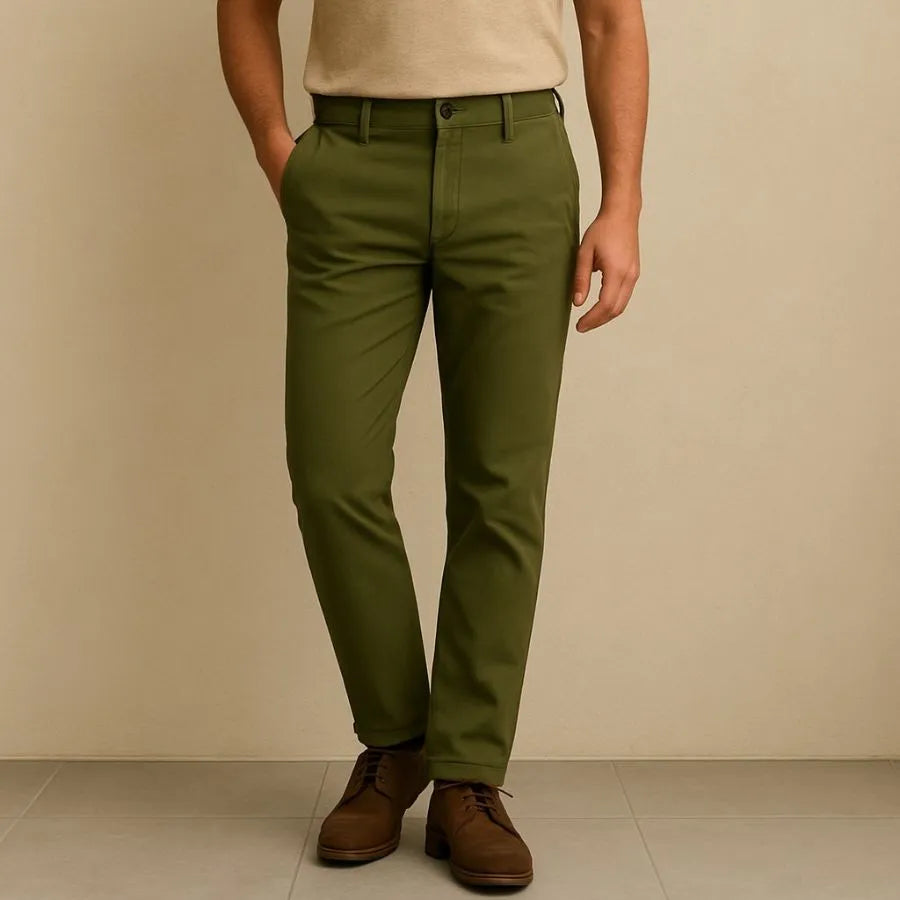 Olive Cotton Chino
