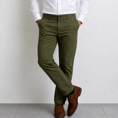 Olive Green Cotton Chino