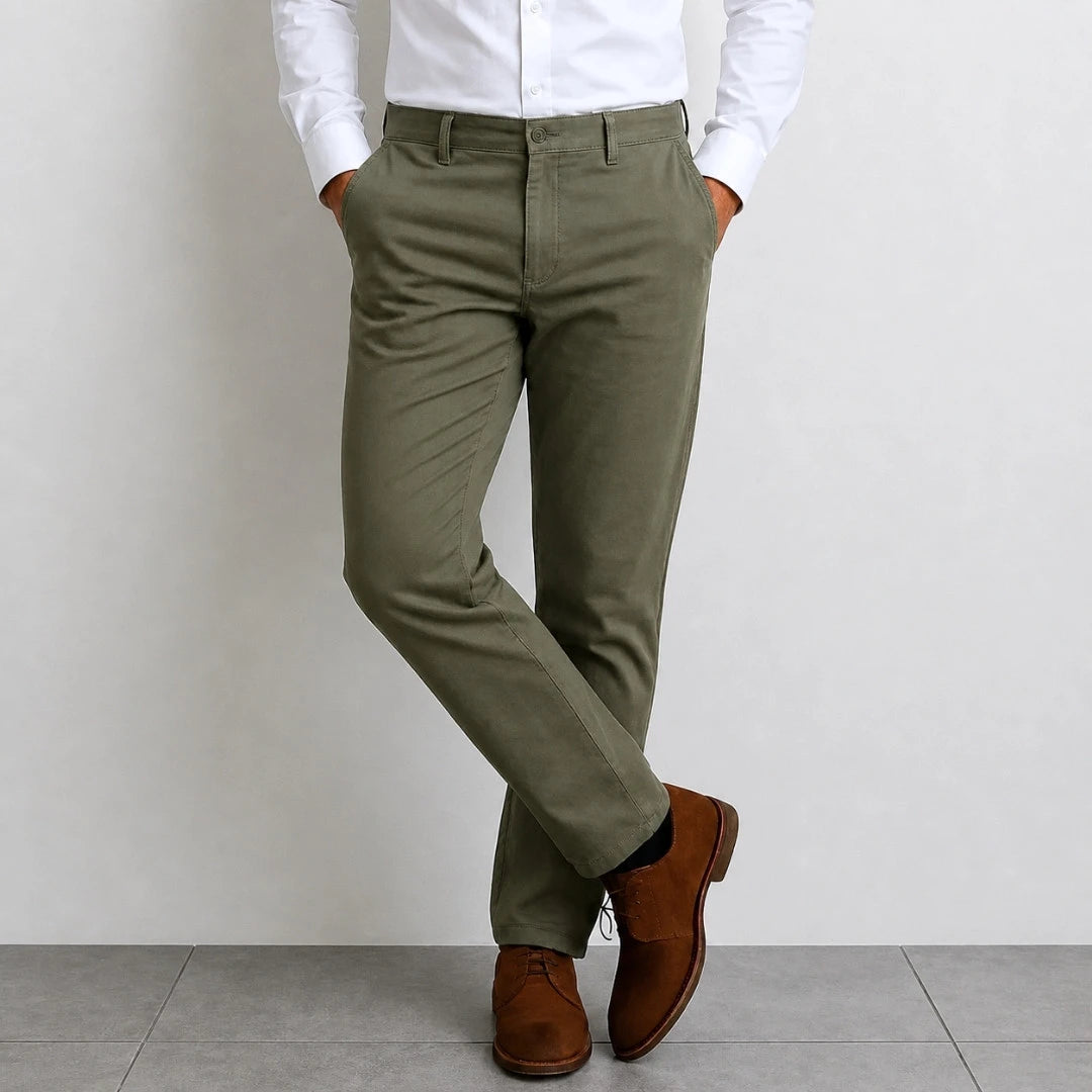 Green Cotton Chino