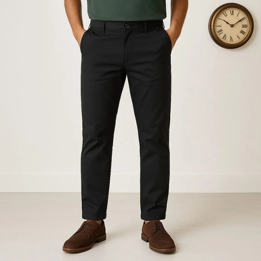 Black Cotton Chino