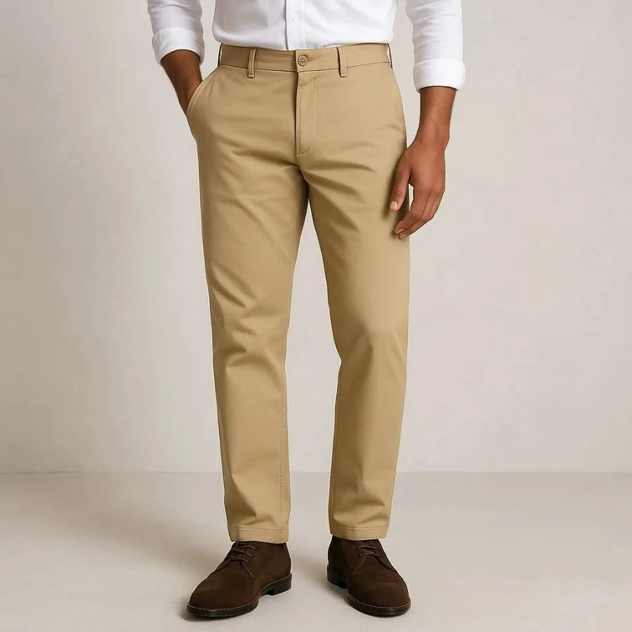 Beige Cotton Chino