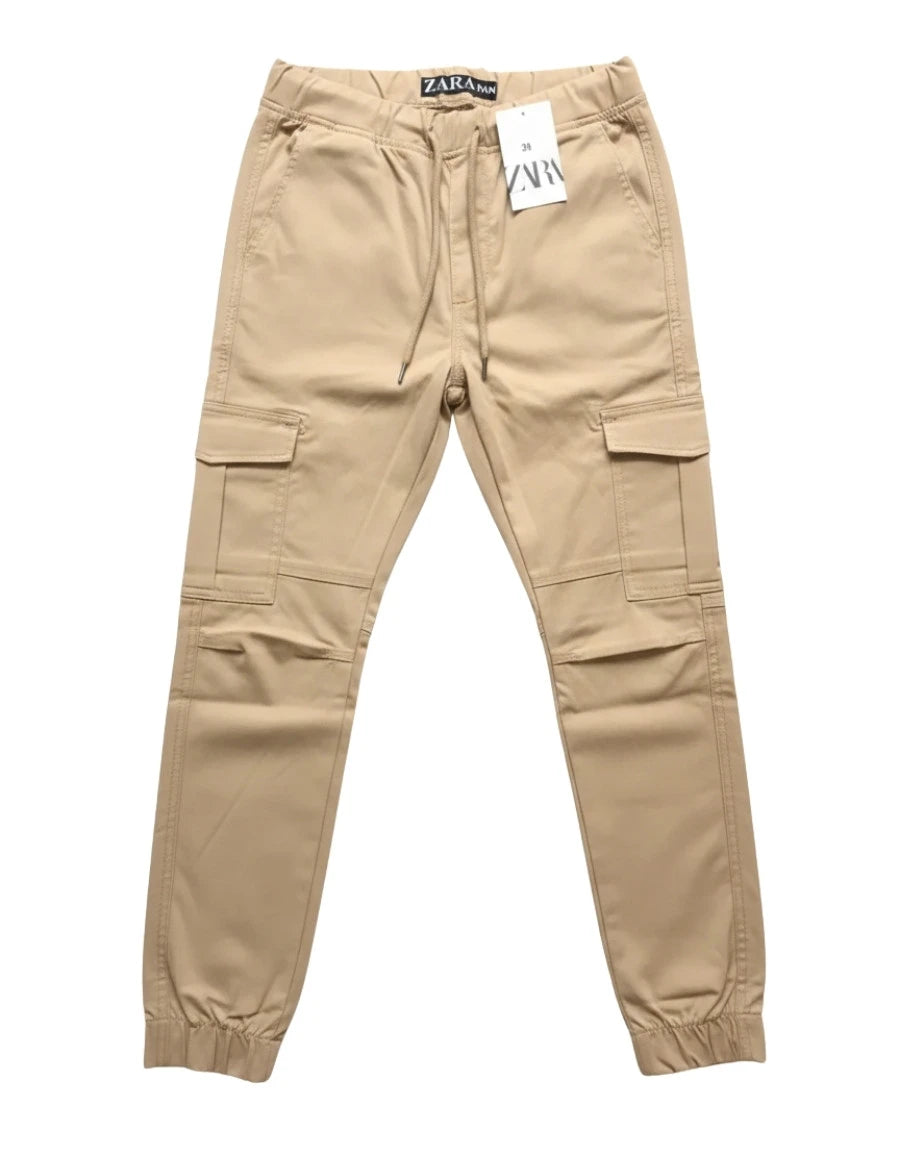 Beige Cargo Trouser