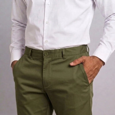 Olive Green Cotton Chino