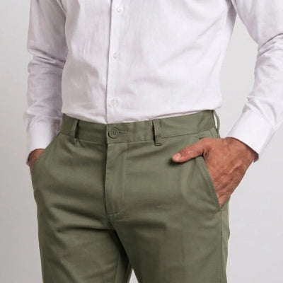 Green Cotton Chino